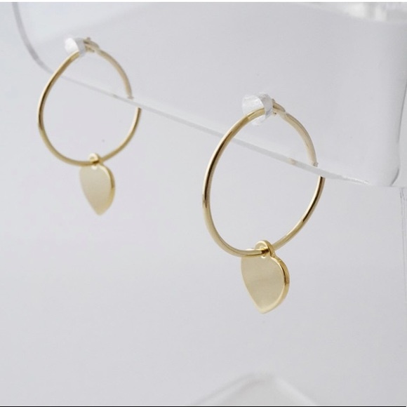 Gold Hoop Earrings with Charms | 14K Gold Filled - Picture 5 of 8